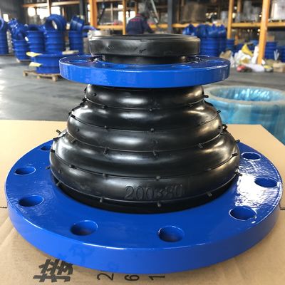 Tee Bellow Epdm ゴム拡張関節 / 水媒のためのダブル球形ゴム拡張関節